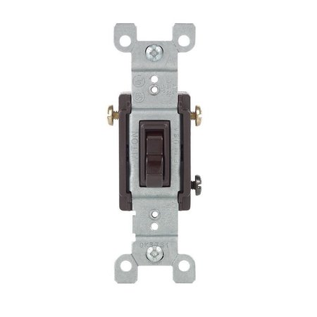 LEVITON Leviton 15 amps Toggle Switch Brown 01453-02S